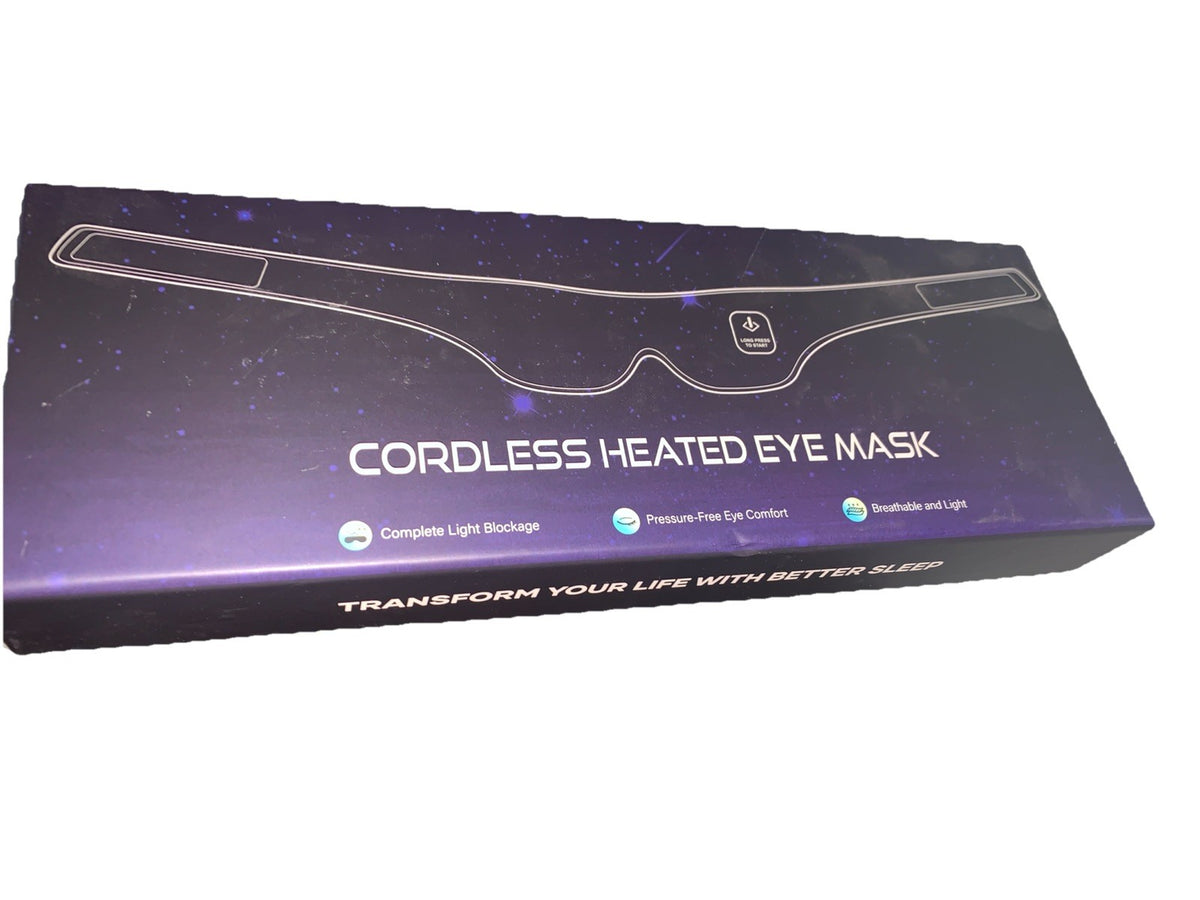 Cordless Heated Silk Eye Mask for Sleep & Relaxation - Washable Warm Compress