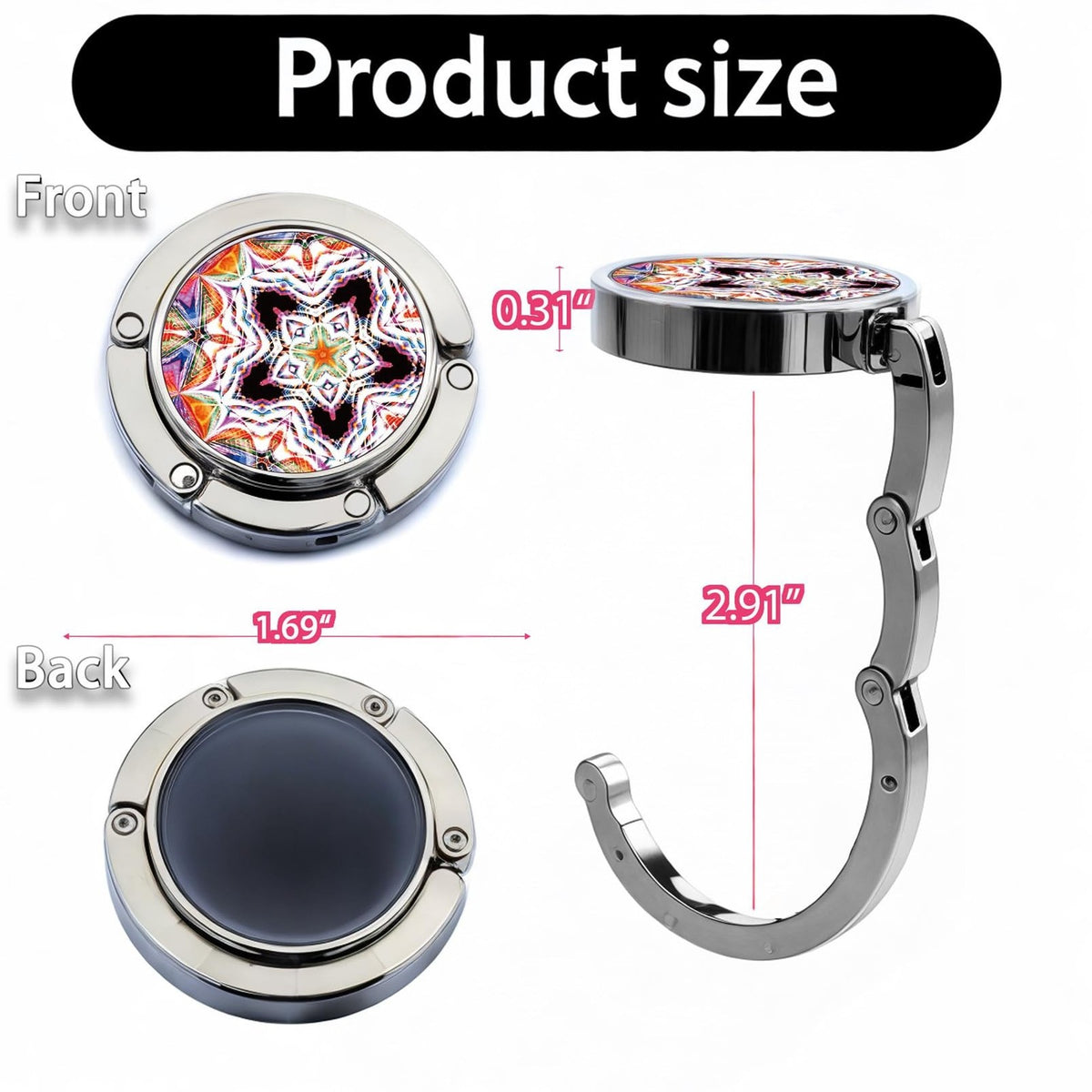 Purse Hooks for Table 3 Pack - Foldable Portable Bag Holders for Women