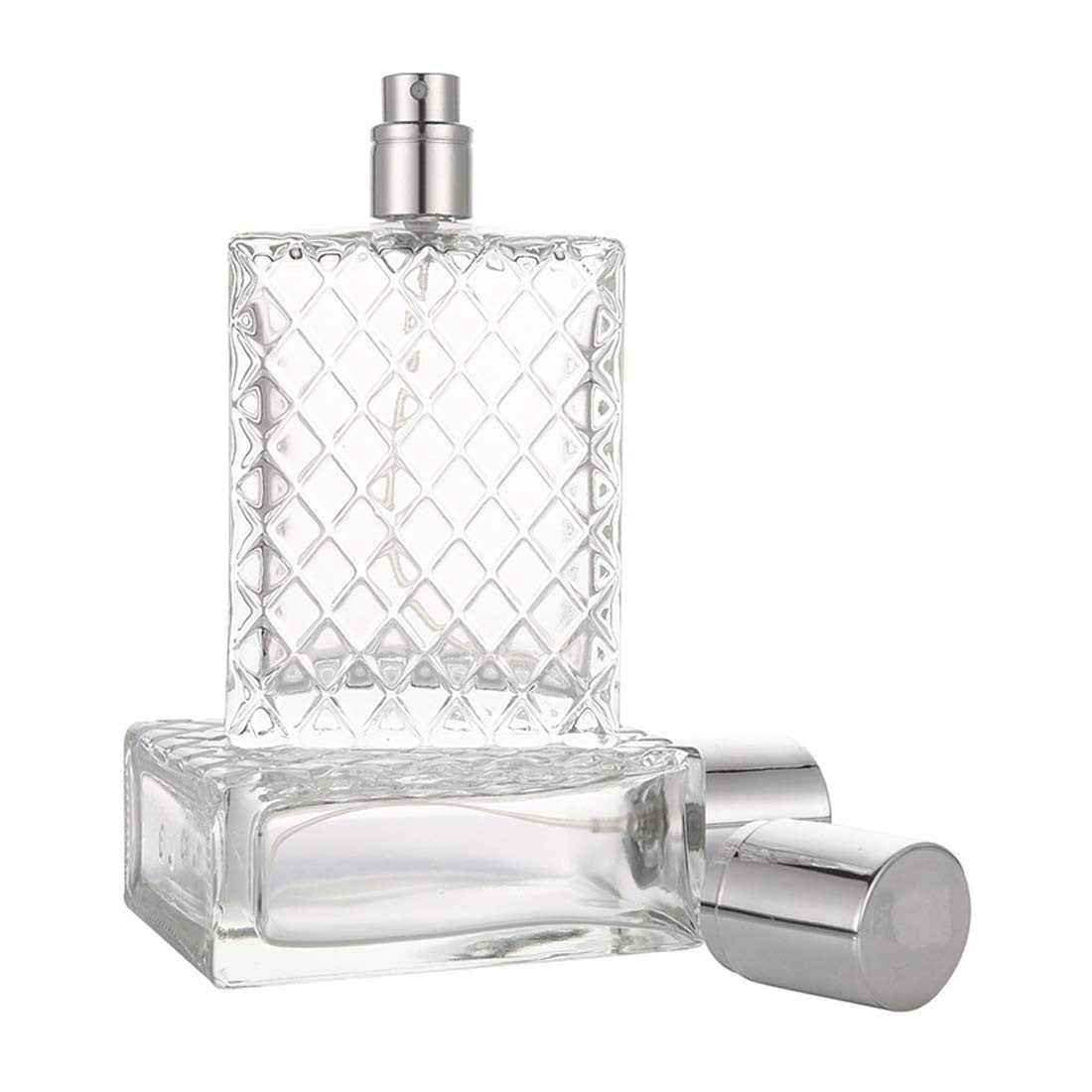 Large 100ml Clear Glass Refillable Perfume Spray Bottle with Fine Mist Atomizer