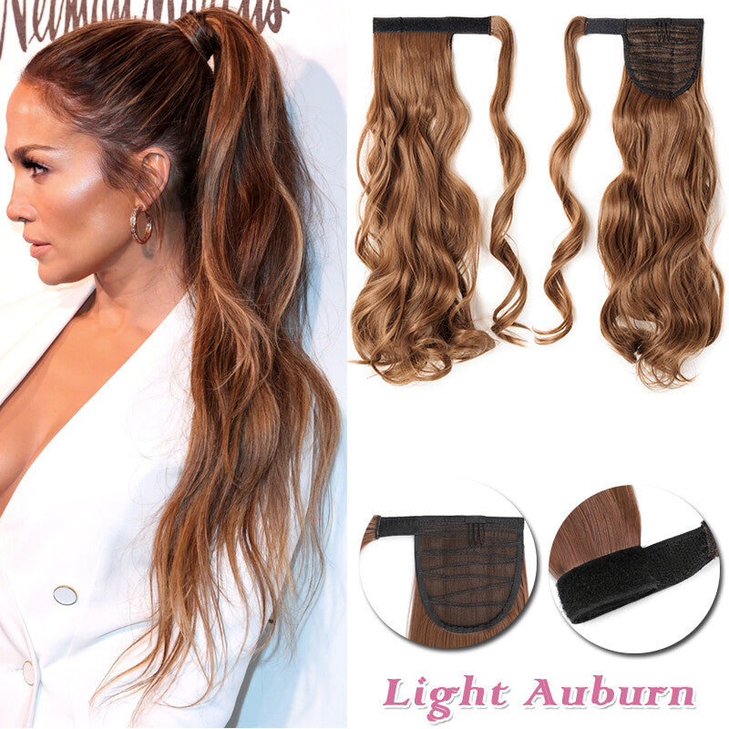 Clip-In Thick Hair Ponytail Extension - Real Human Hair, Various Lengths & Colors