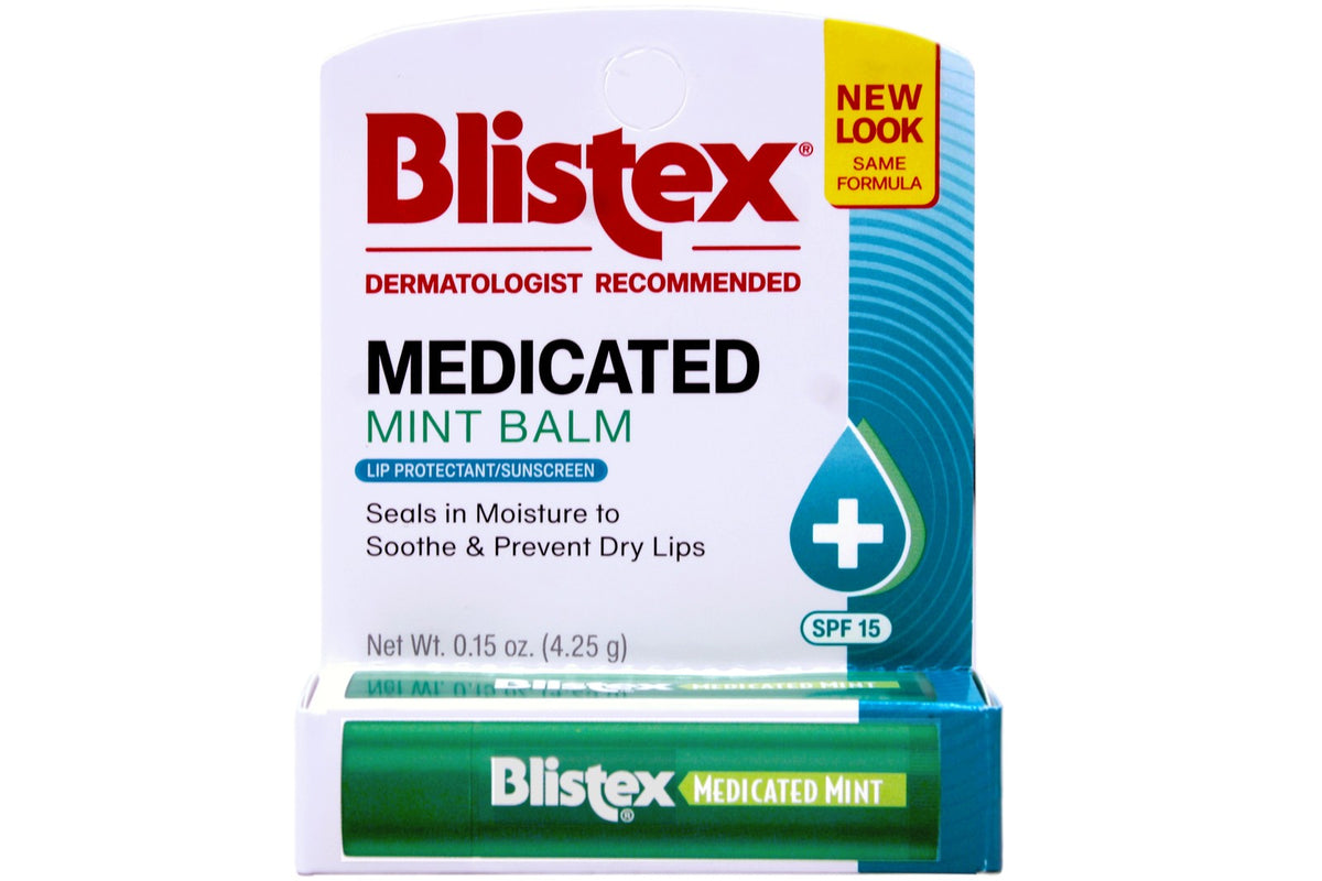 Medicated Mint Lip Balm with SPF 15 - Moisturizing & Sun Protection