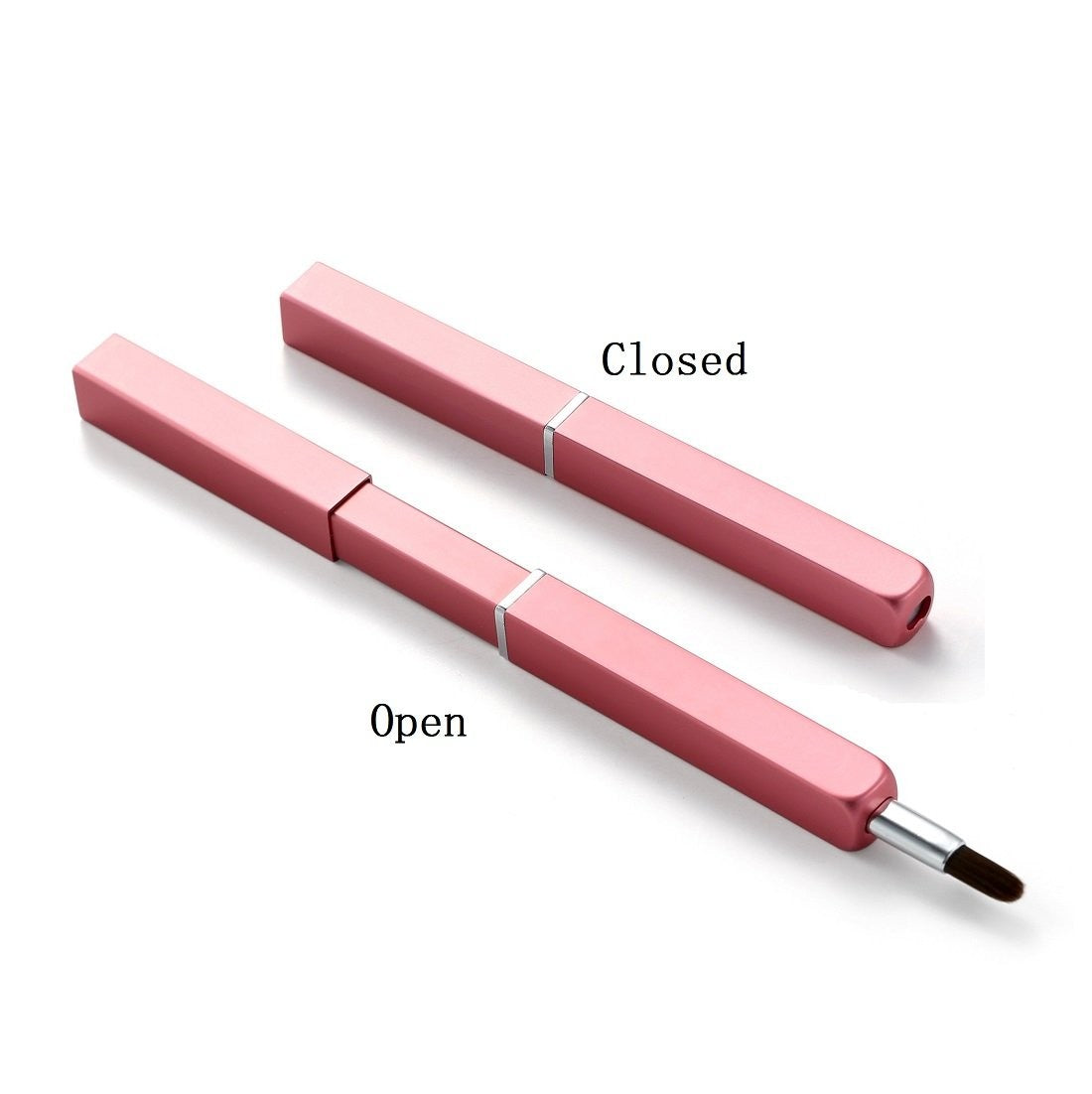 Lip Brush - Retractable Pink Makeup Tool for Precise Lip Color Application