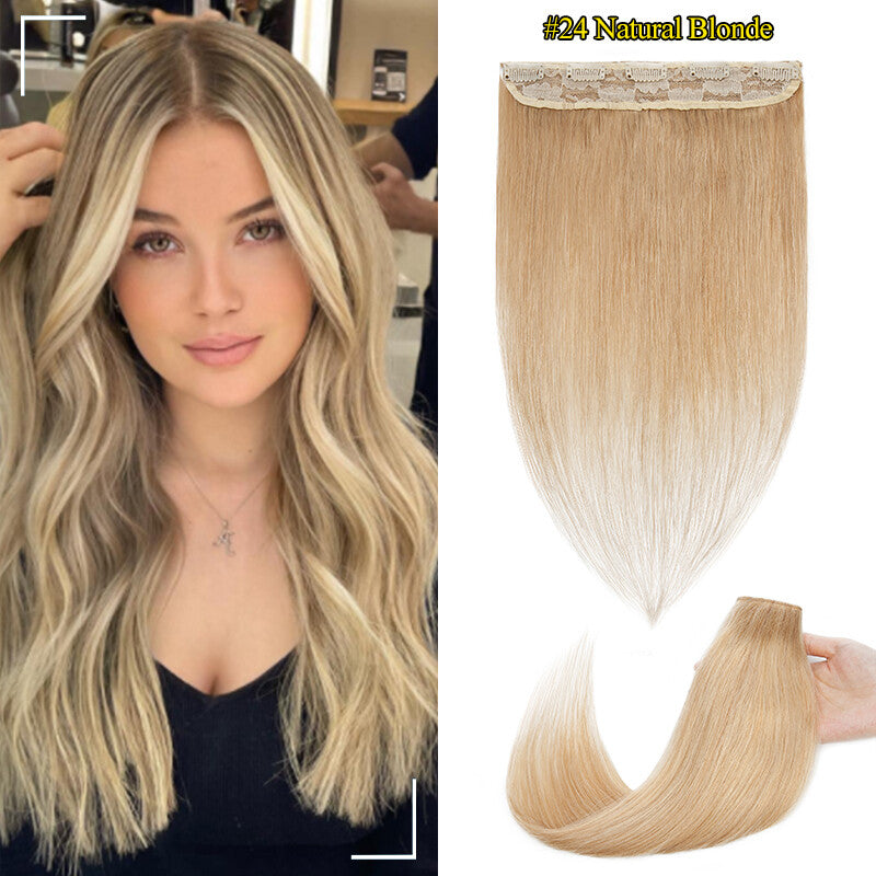 Thick Clip-In Human Hair Extensions - Full Head Weft, Remy Hair