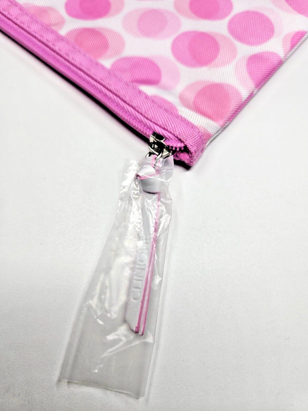 Travel Makeup Bag - Pink Polka Dot Cosmetic Organizer