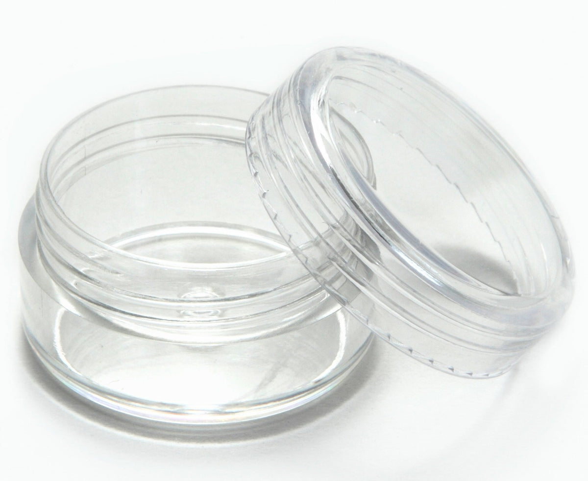 5g Clear Plastic Cosmetic Jar Set - Empty Sample Containers for Makeup & Skincare