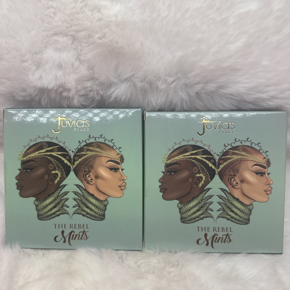 Juvia's Place Rebel Eyeshadow Palette - Mint Colors, 2 Pieces, Sealed