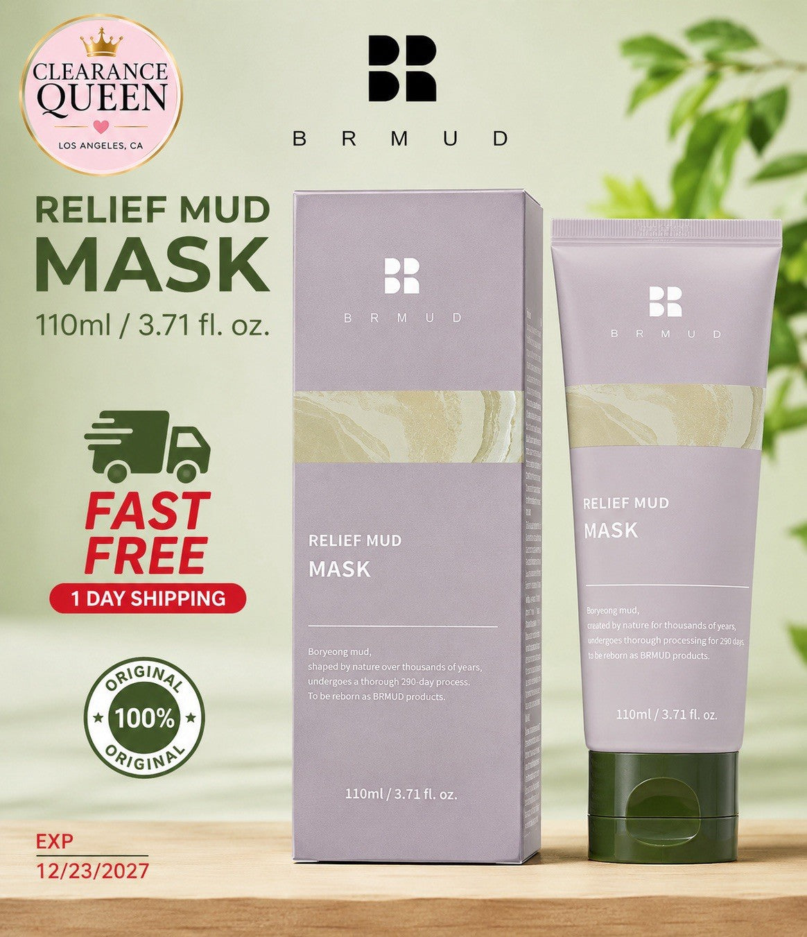 Boryeong Relief Mud Mask 110ml - Deep Cleansing Korean Beauty