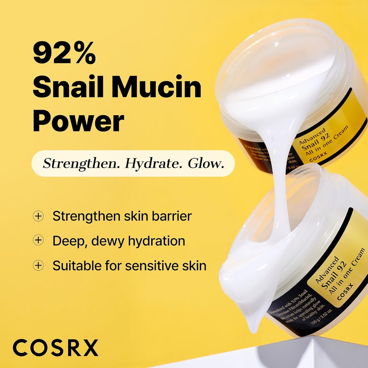 COSRX Advanced Snail 92 Cream 100g - 3 Pack