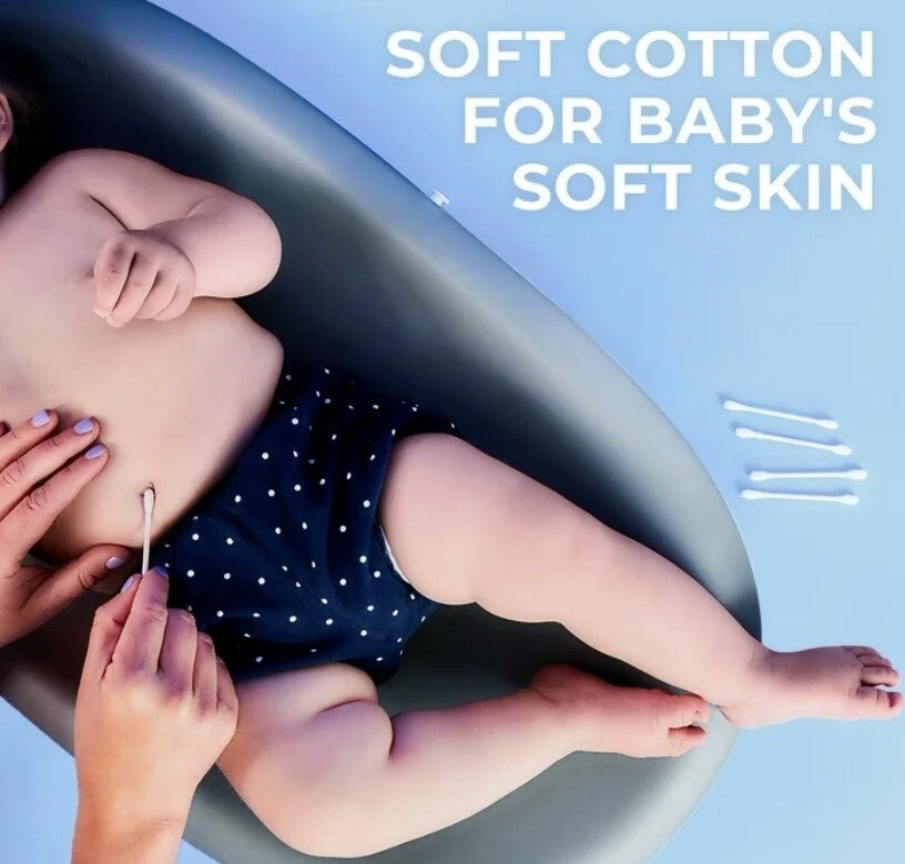 Cotton Swabs Pack - 750 Count, Soft 100% Cotton Tips for Personal & First Aid Use