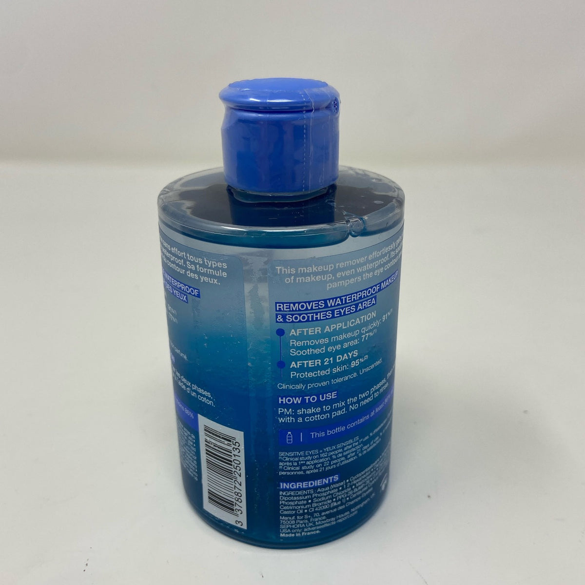 Waterproof Makeup Remover 200mL - Blue, Gentle Eye & Face Cleanser