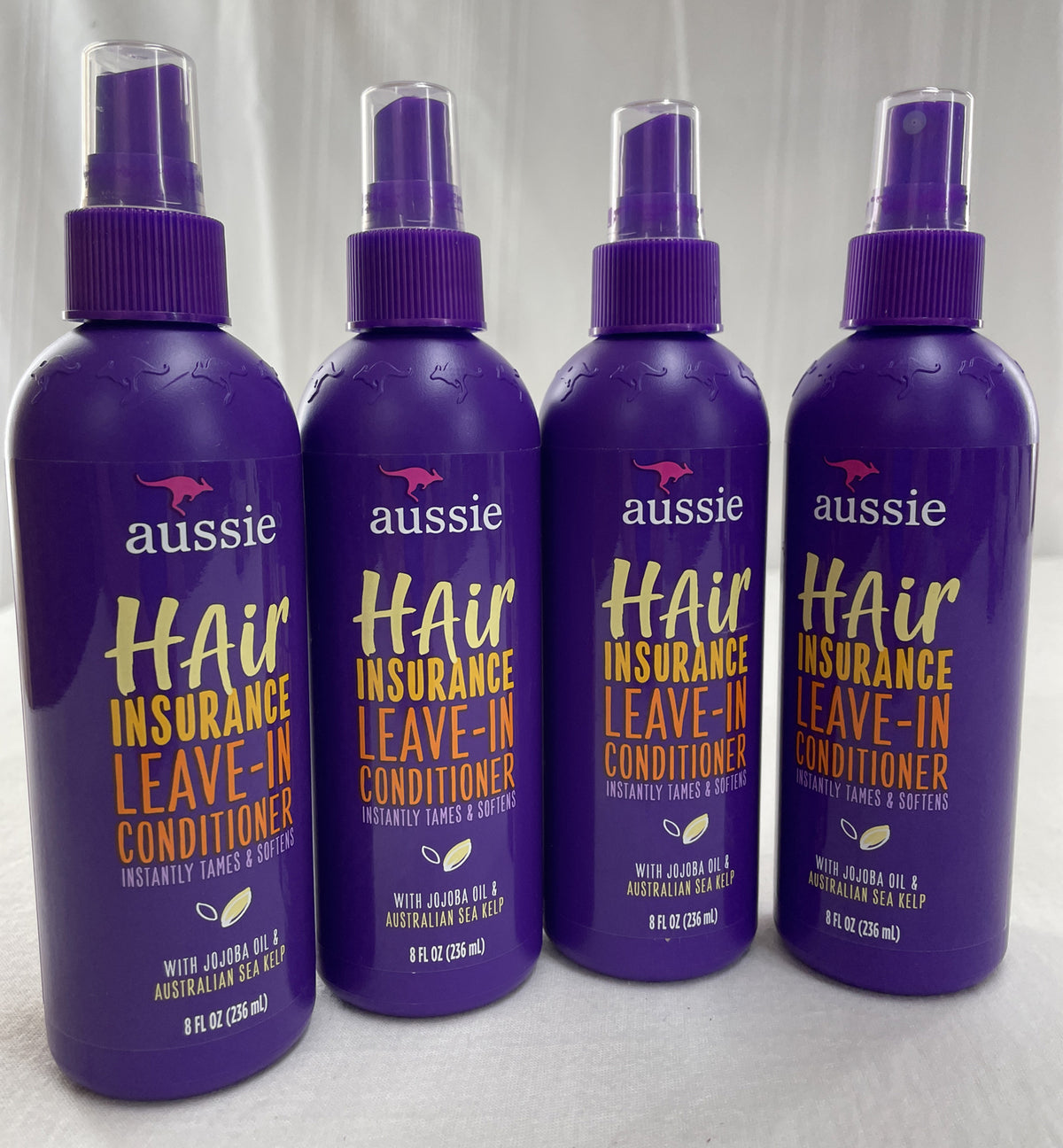 Aussie Leave-In Hair Conditioner with Jojoba & Sea Kelp - 8oz, Pack of 4