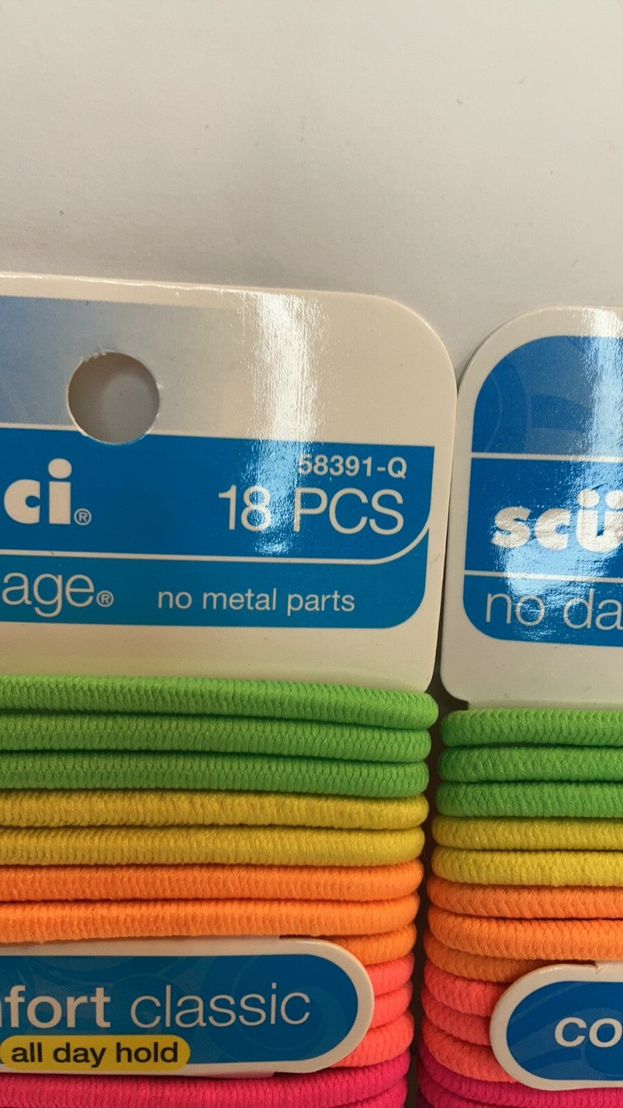 Scunci No Damage All Day Hold Hair Ties Ponytail Holder Elastics