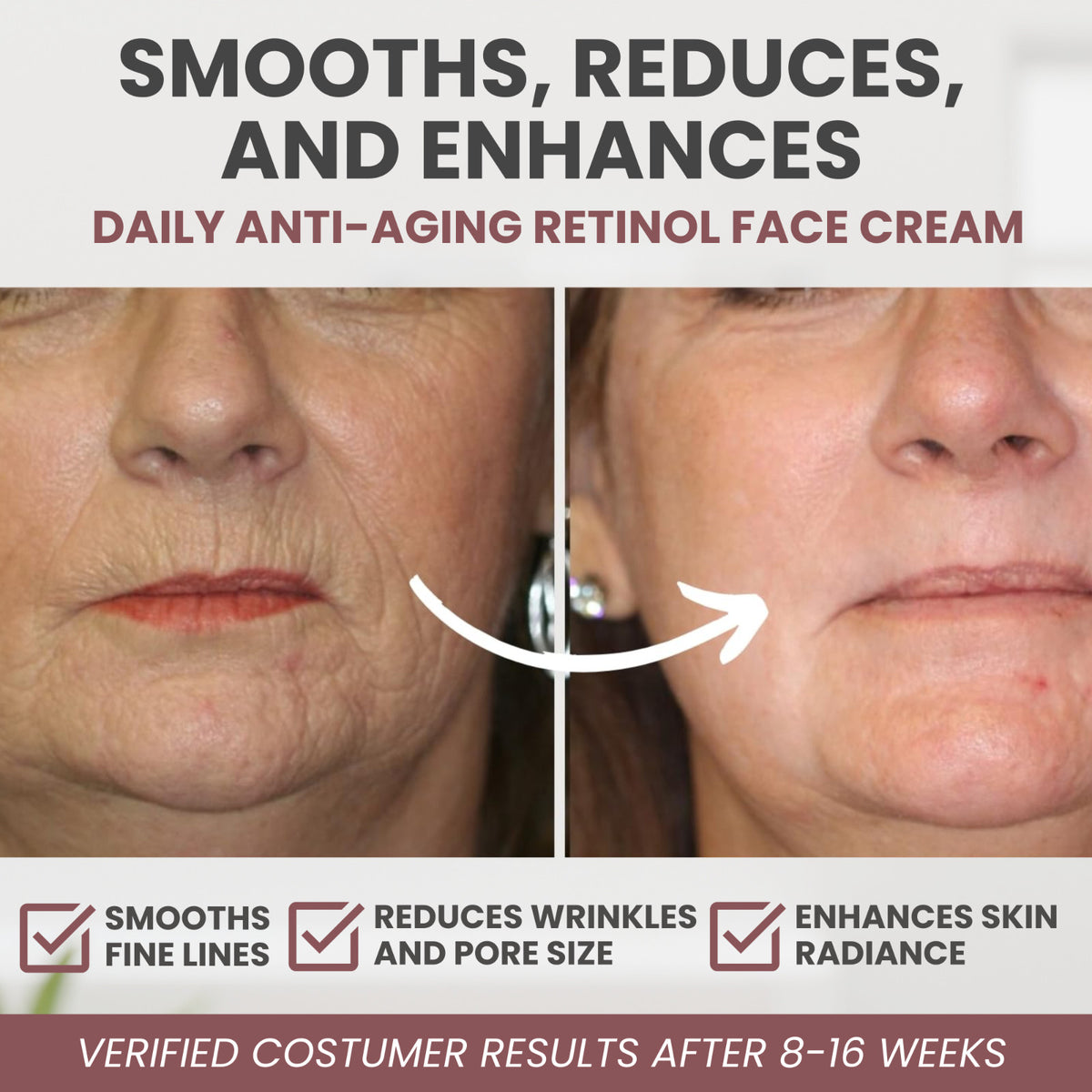 Retinol Face Cream - Anti-Aging Moisturizer, 1.7 oz
