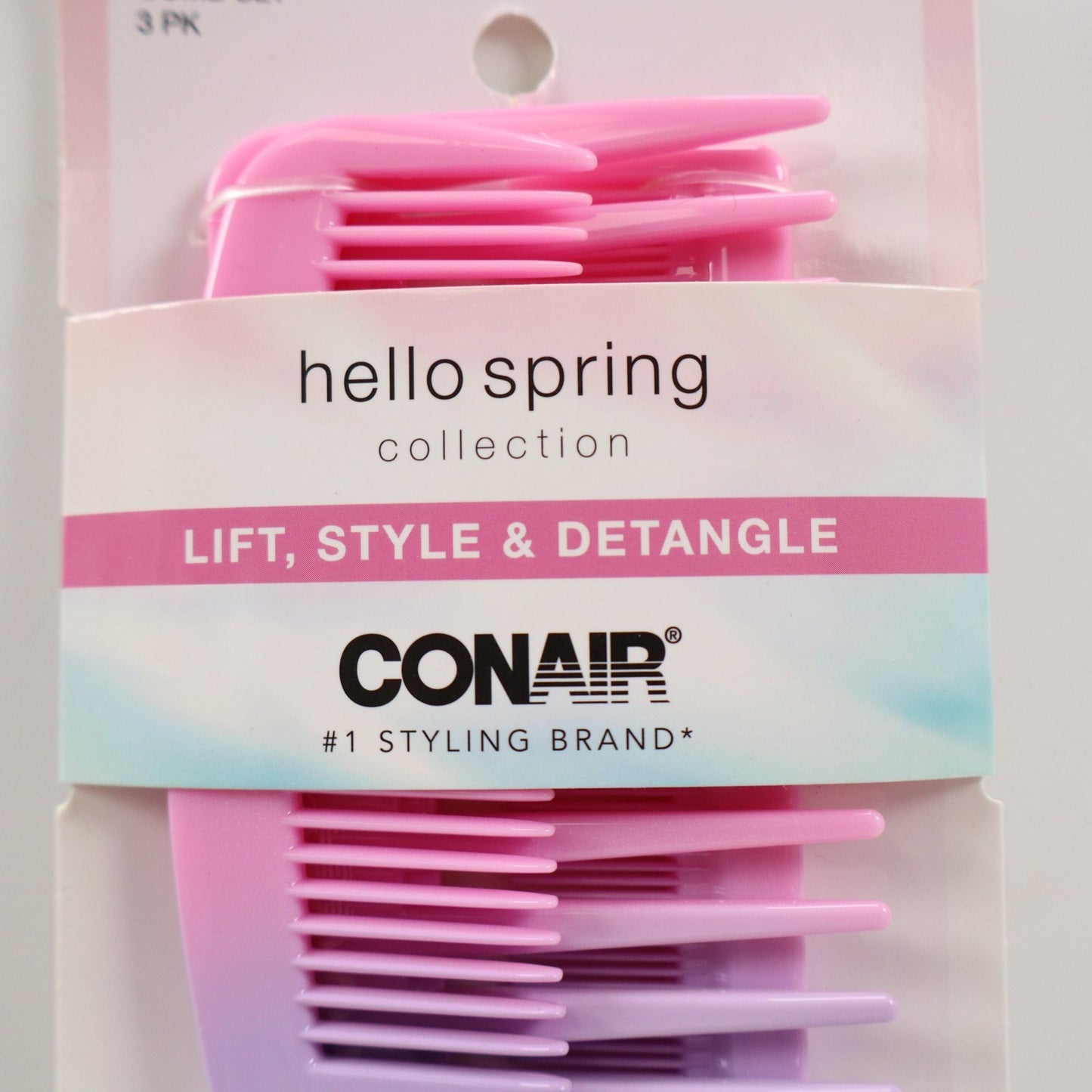 Pink Hair Comb Set - Detangling & Styling Hairbrushes for Gentle Hair Care