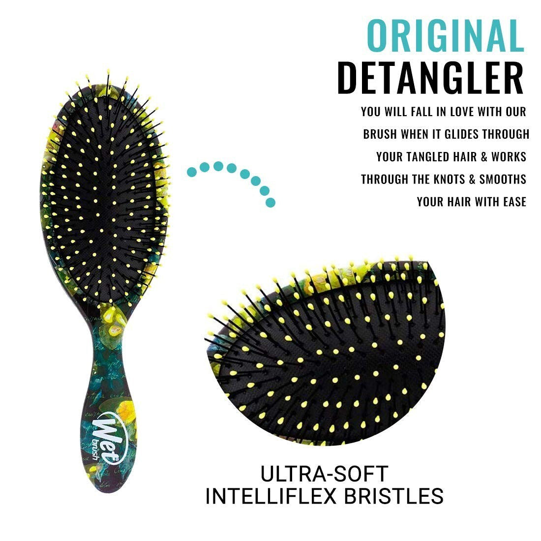 Detangler Hairbrush with Ultra-Soft IntelliFlex Bristles for Tangles and Knots