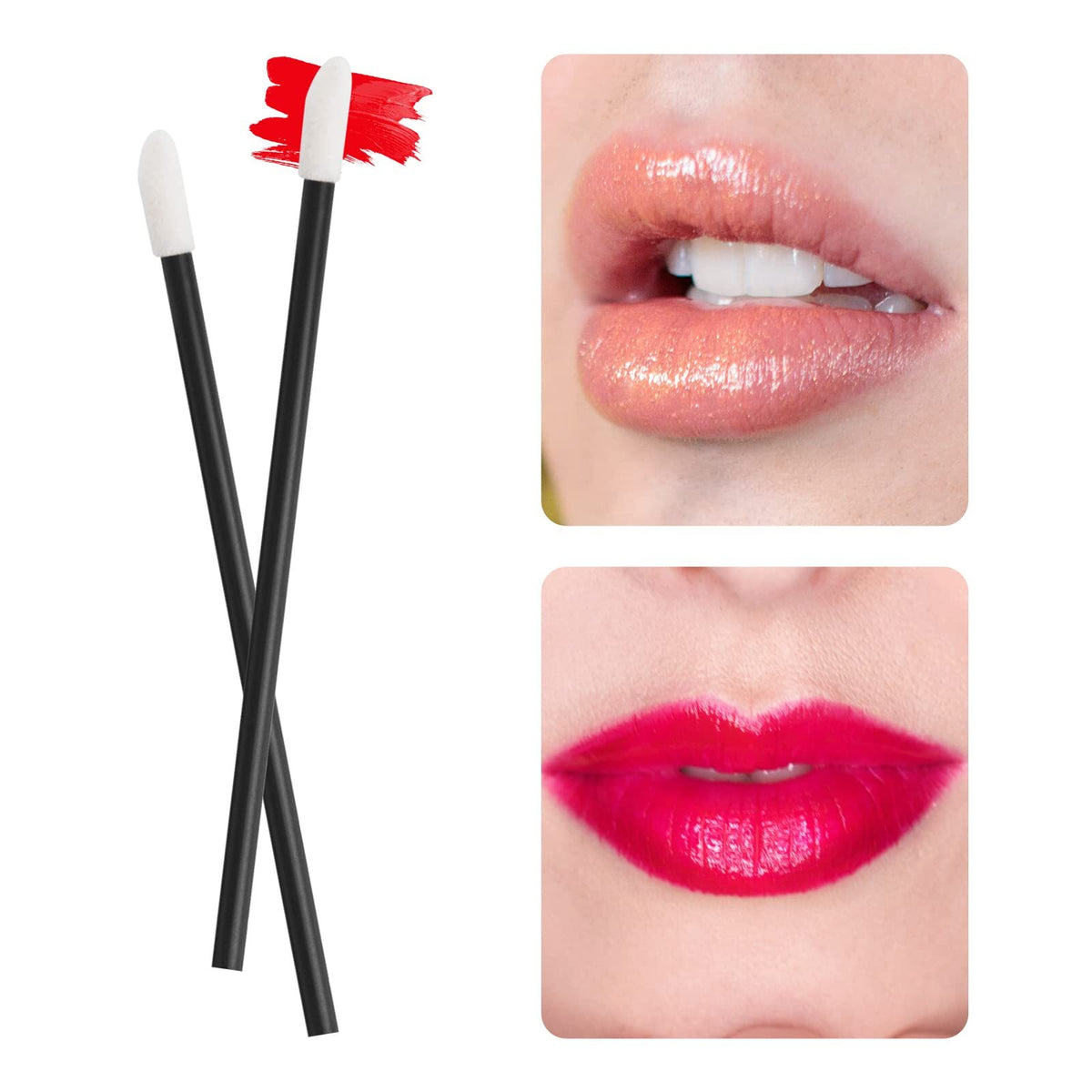 Disposable Lip Wands Applicators for Lipstick & Lip Gloss - 500 Pack