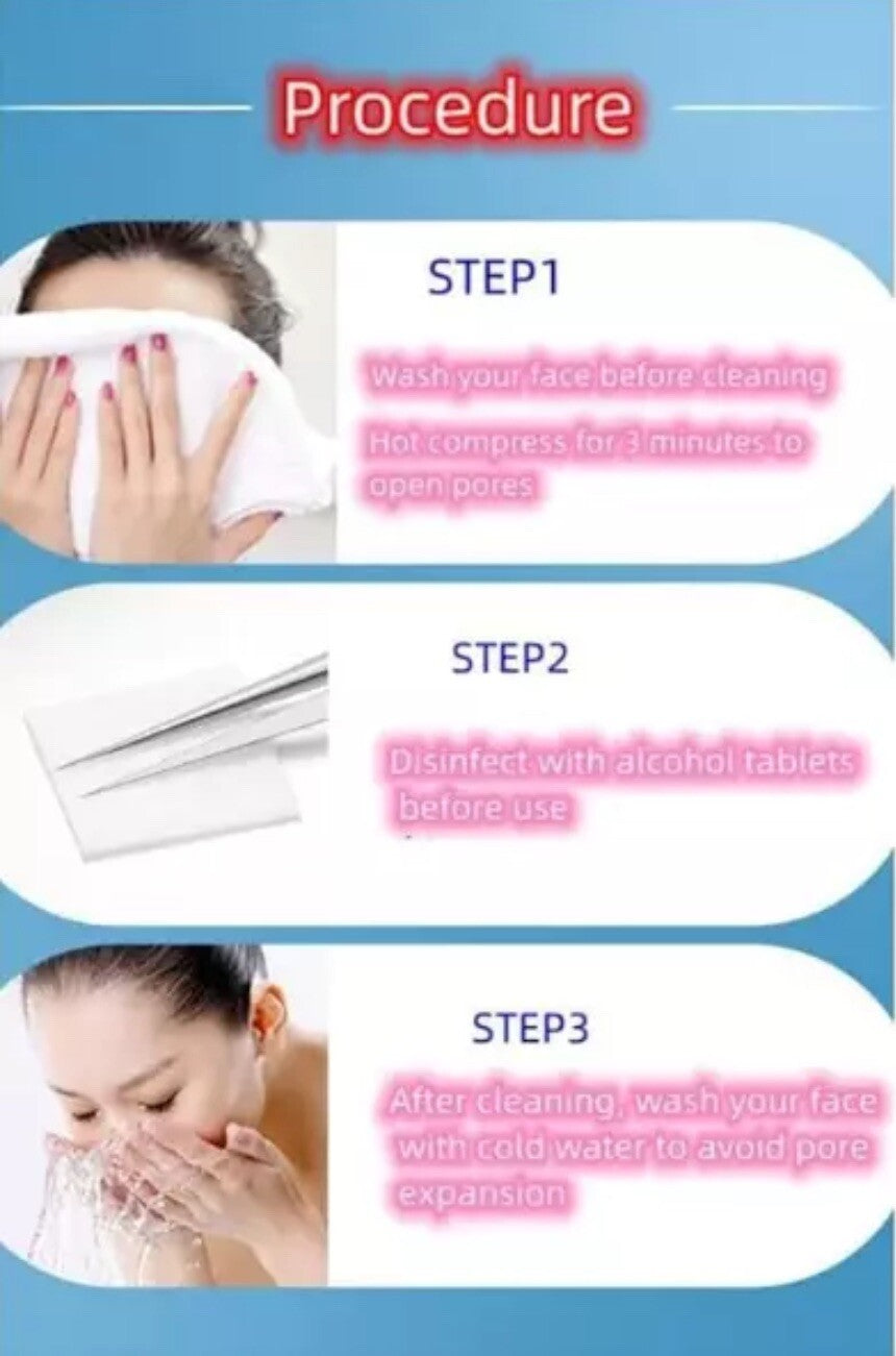 Professional Blackhead Removal Tweezers Acne Pimple Extractor Kit