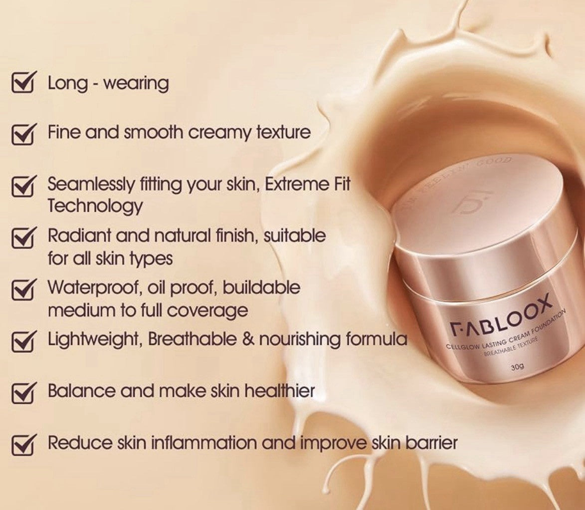 Vegan Cream Foundation - Light to Medium Buildable Full Coverage Face Makeup