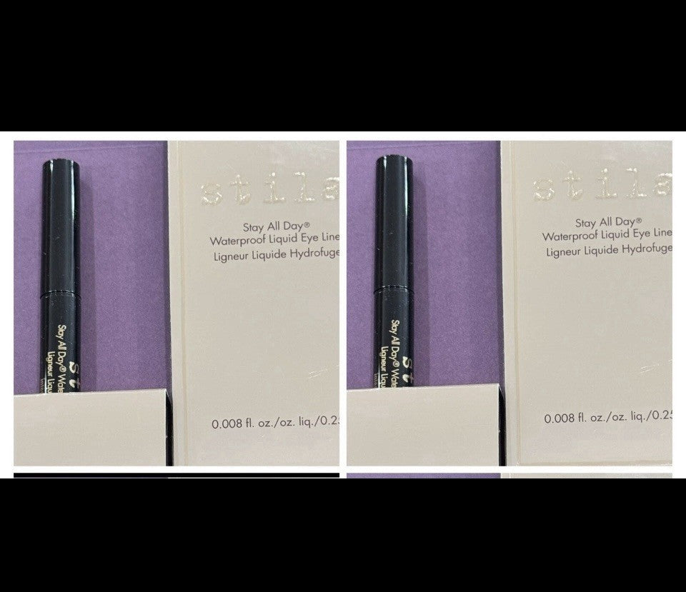 Stila Stay All Day Waterproof Liquid Eye Liner 2 Pack Travel Size - Black