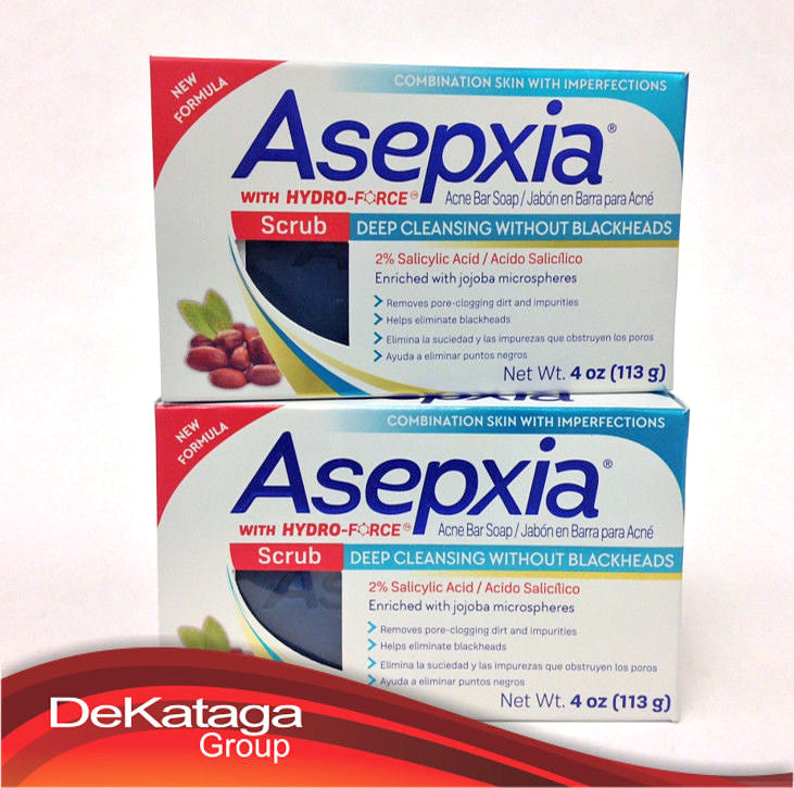 Asepxia Acne-Fighting Cleansing Soap Bars - 2 Pack, 4 oz Each
