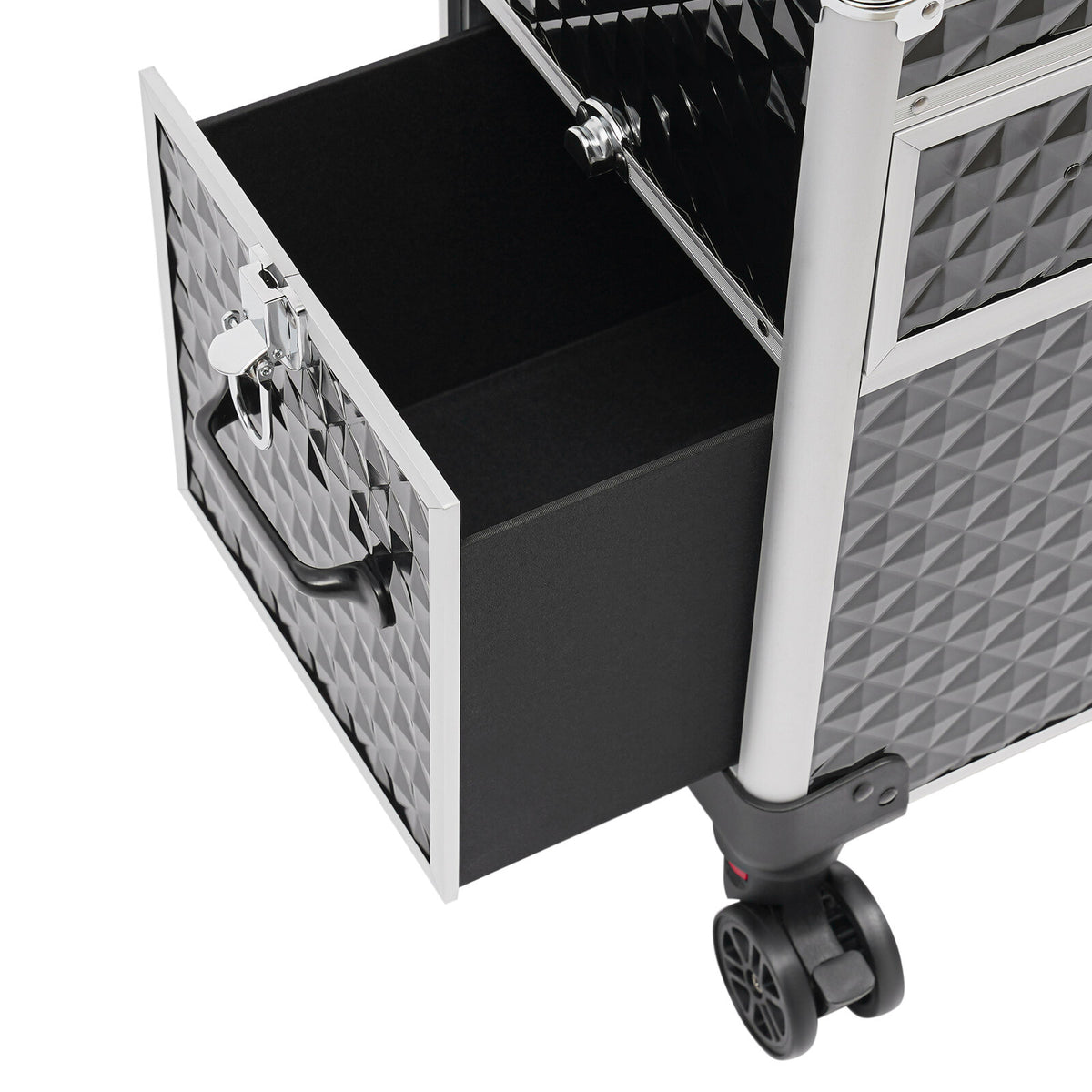 Rolling Makeup Case with Large Capacity & Multi-Tier Storage – Travel Cosmetic Trolley