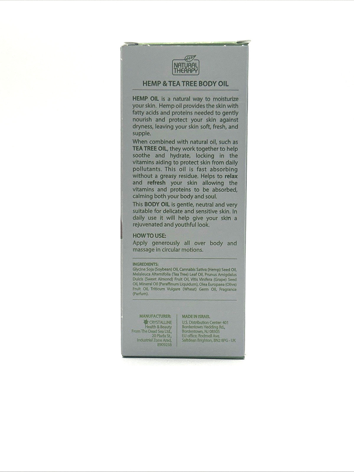 Hemp & Tea Tree Body Oil - 4 oz