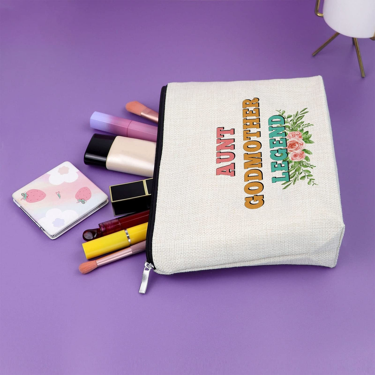 Aunt Godmother Makeup Bag - Gift for Birthday, Mother's Day & Holidays