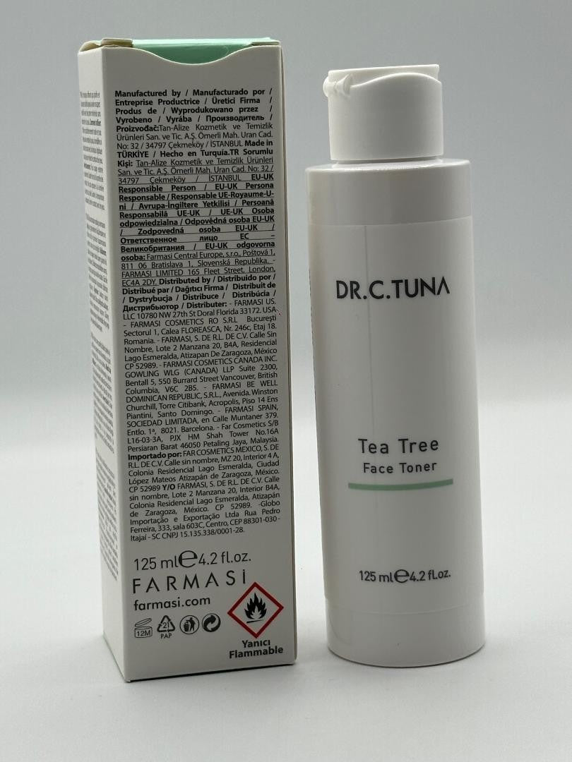 Tea Tree Face Toner for Acne-Prone Skin - 125ml Purifying & Mattifying