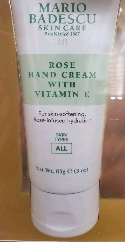 Mario Badescu Rose Hydration Gift Set Hand Cream & Lip Balm NIB