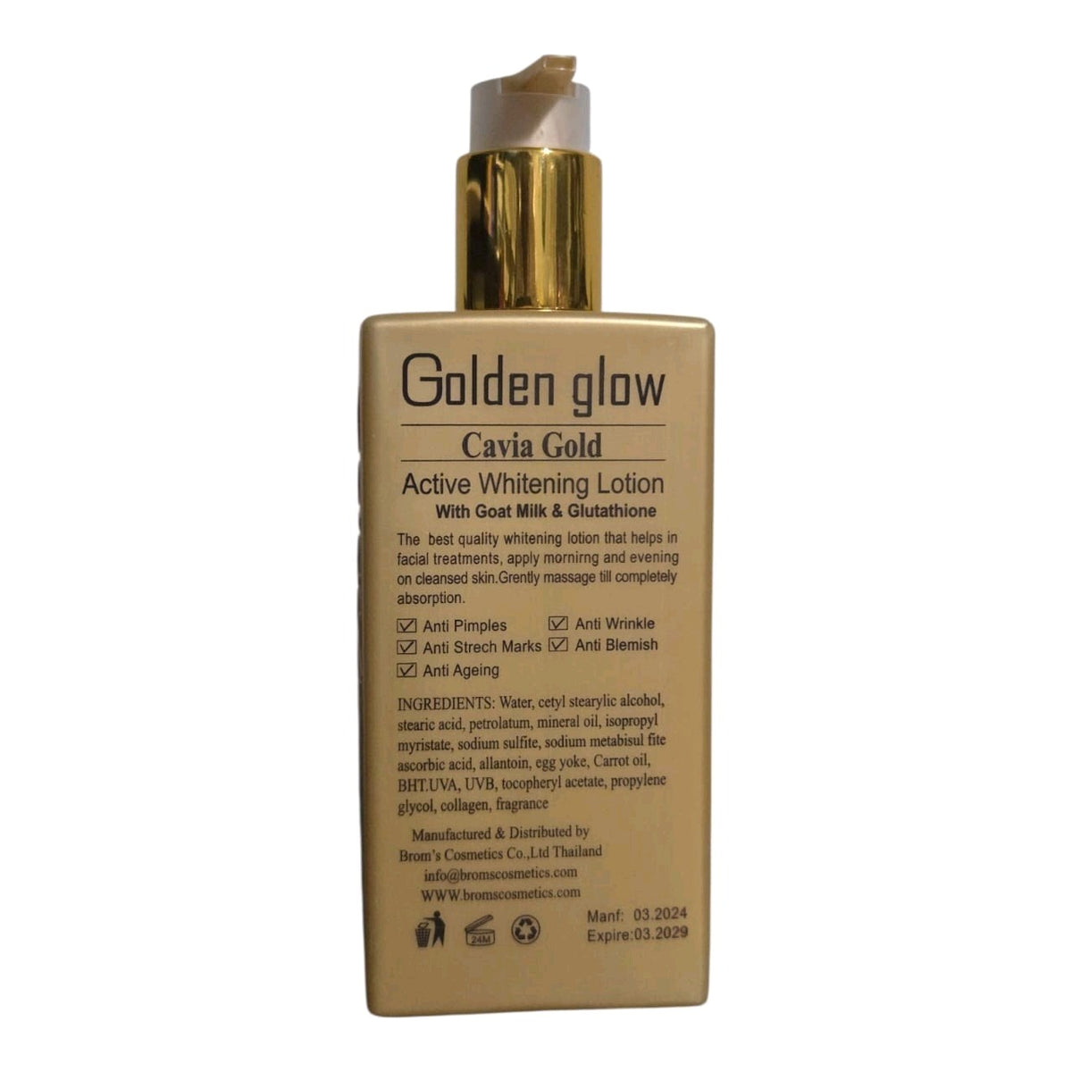 Golden Glow Caviar Gold Brightening Face & Body Lotion SPF 55 500ml