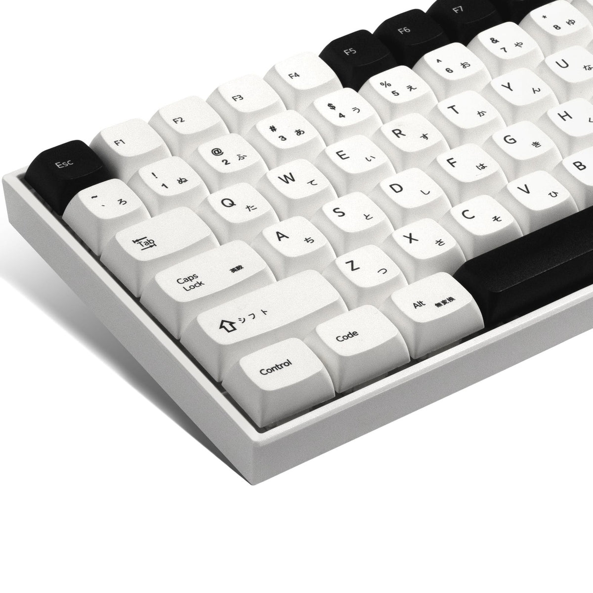 White PBT Keycap Set for Mechanical Keyboard - Japanese XDA Profile 75% Dye-Sublimation