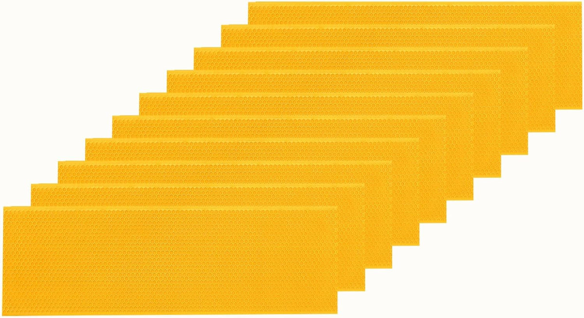 Beekeeping Deep Hive Foundation Sheets 10-Pack Wax-Coated Plastic Frames