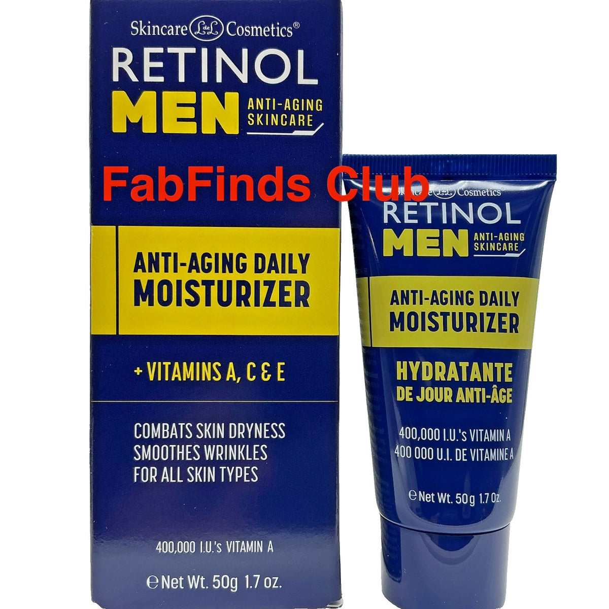 Men's Anti-Aging Retinol Moisturizer 4-Piece Set - Hydrating Skin Care