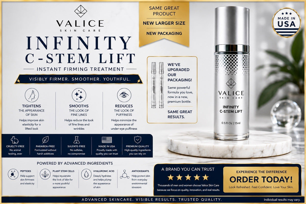 Instant Face Lift Serum with Peptides & Stem Cells for Youthful Skin