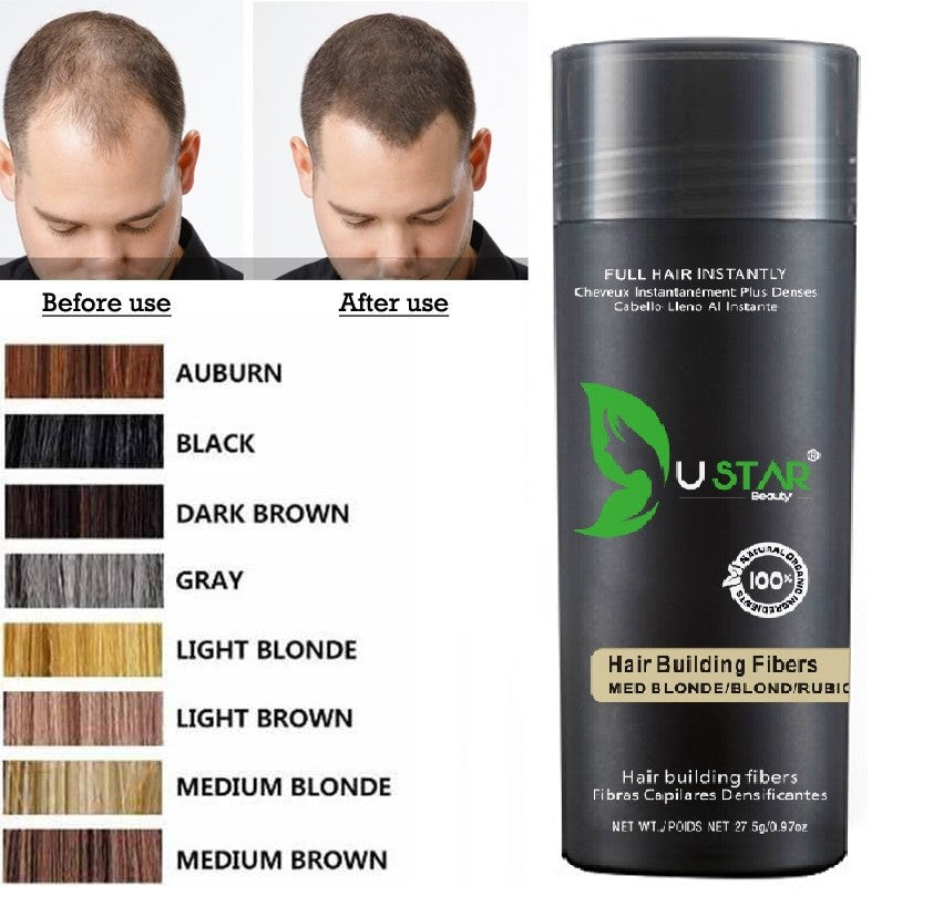 Hair Loss Concealer Auburn Ustar Fibers 0.97oz FREE SHIPPING