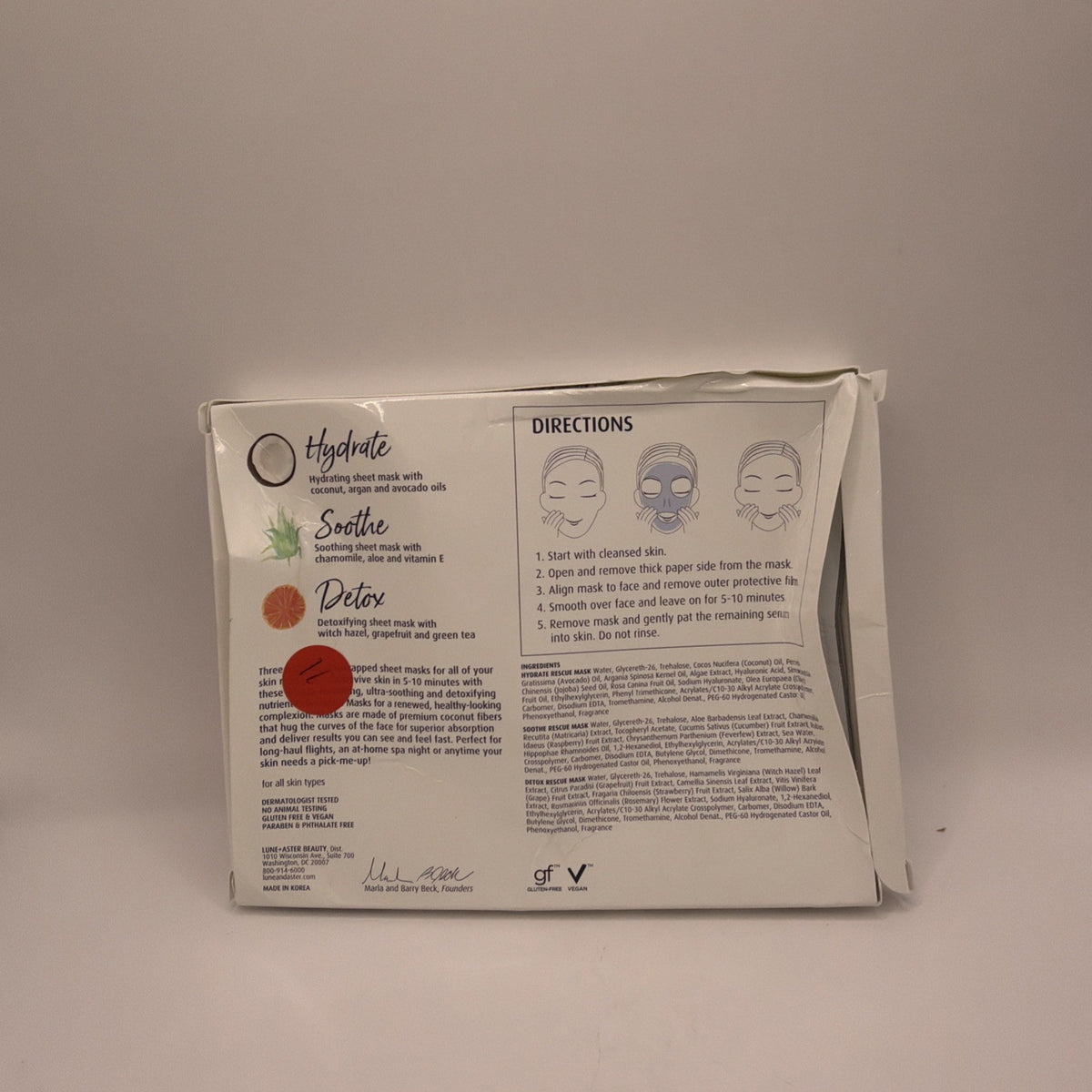 Sheet Mask Assortment - Hydrate, Soothe & Detox (3 Pack)
