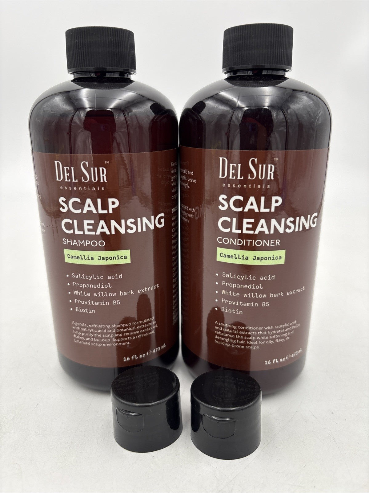 Del Sur Scalp Shampoo & Conditioner Set 16 oz Oil Control Salicylic Acid 2 Pack