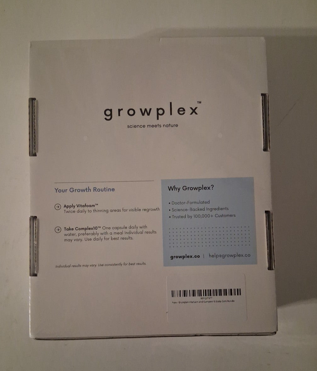 Growplex Hair Loss Prevention Kit New Sealed Package