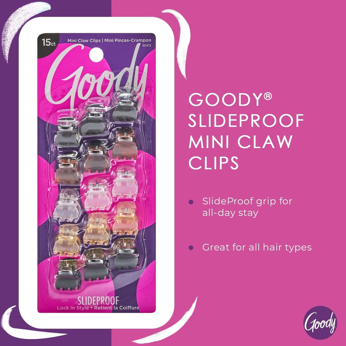 Chic SlideProof Mini Claw Clips - 15 Ct in Assorted Neutrals for All