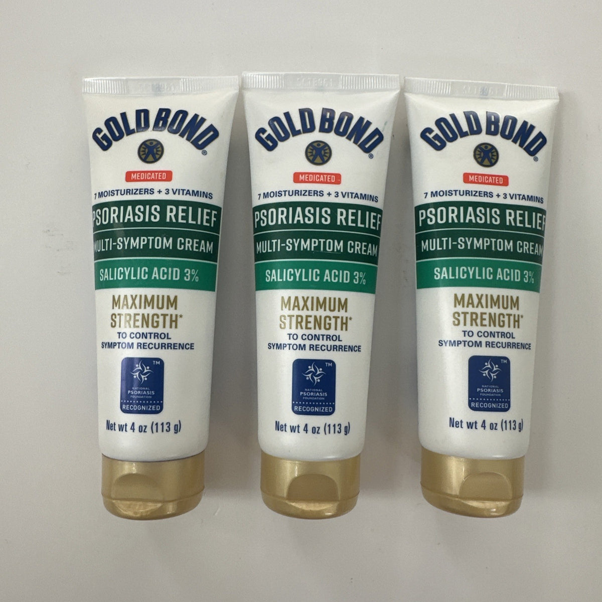 Gold Bond Psoriasis Relief Salicylic Cream 4 oz, 3-Pack