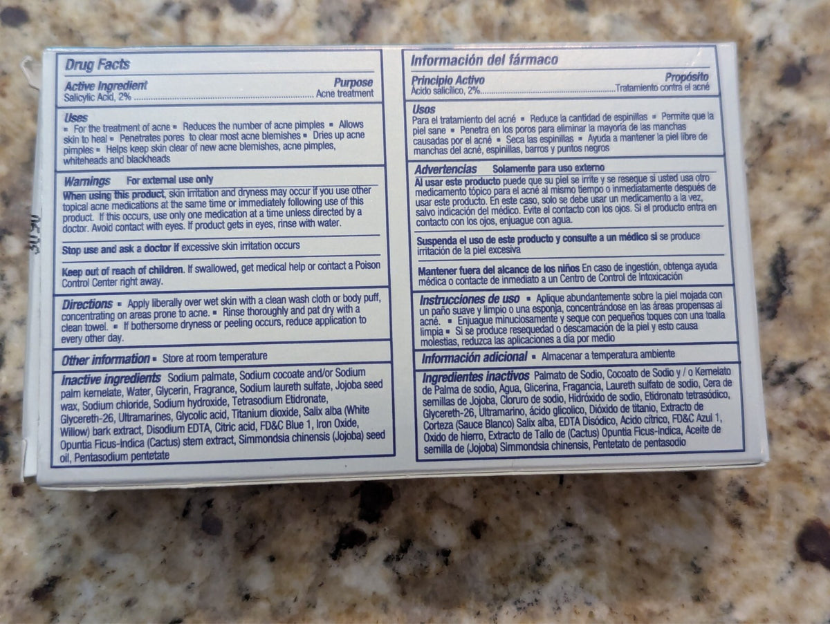 Asepxia Acne Face & Body Bar Soap - Deep Cleansing, Blackhead Removal, 4 oz