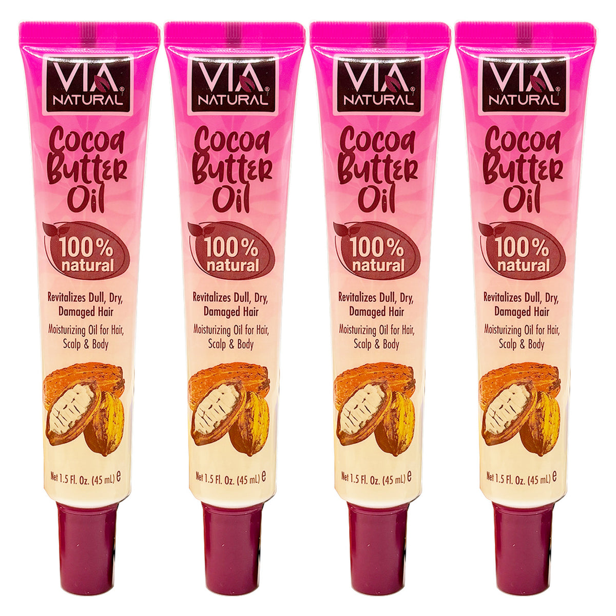 Natural Cocoa Butter Body & Hair Oil Set - Moisturizes Skin & Hair