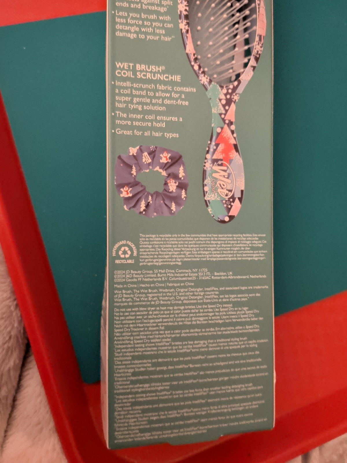 Frosty Snowman Detangler Hair Brush - Christmas Hair Care Gift, 8 Inch