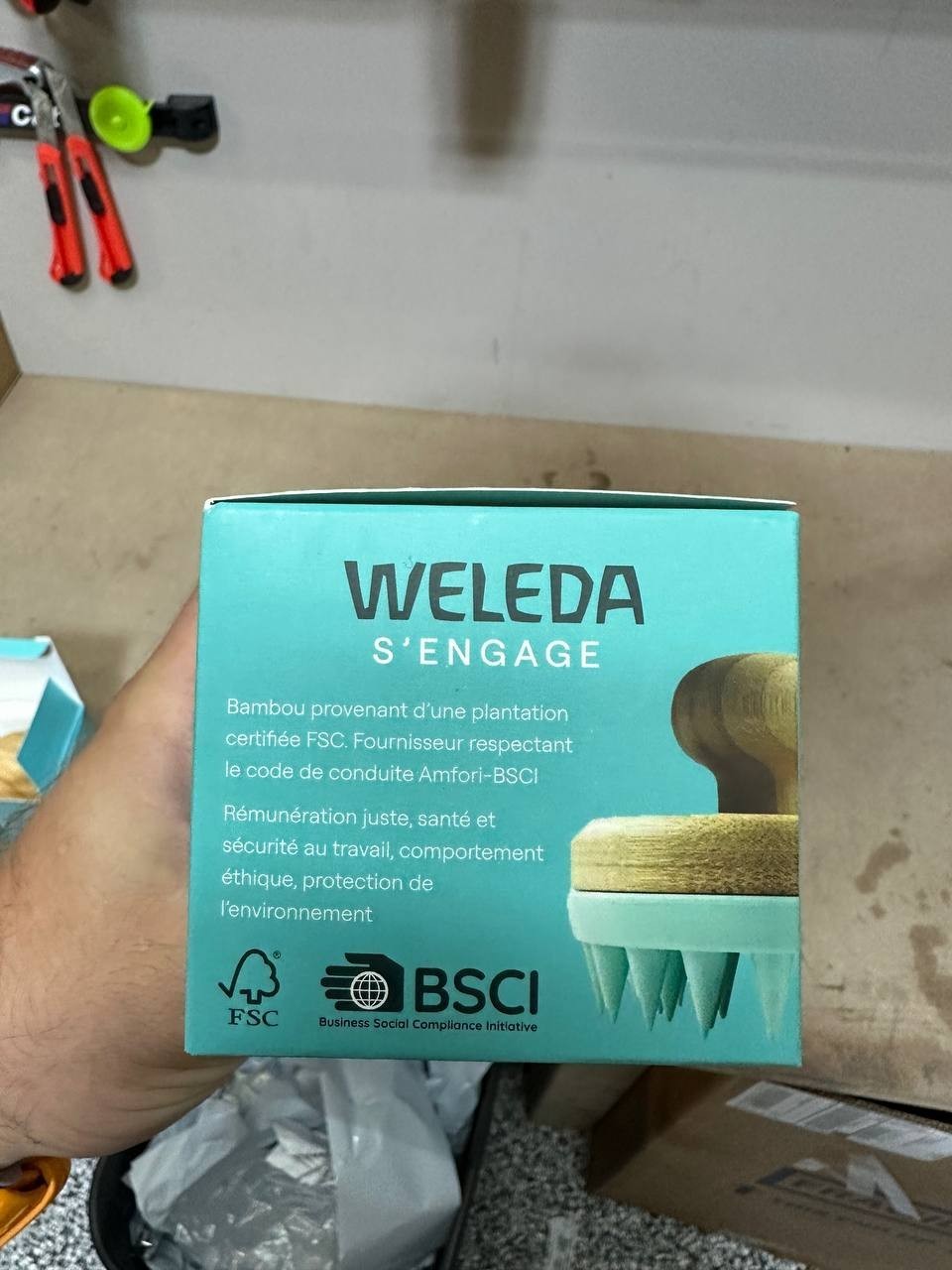 Weleda Scalp Massage Brush for Hair Growth & Detox - Bamboo Head Care Tool