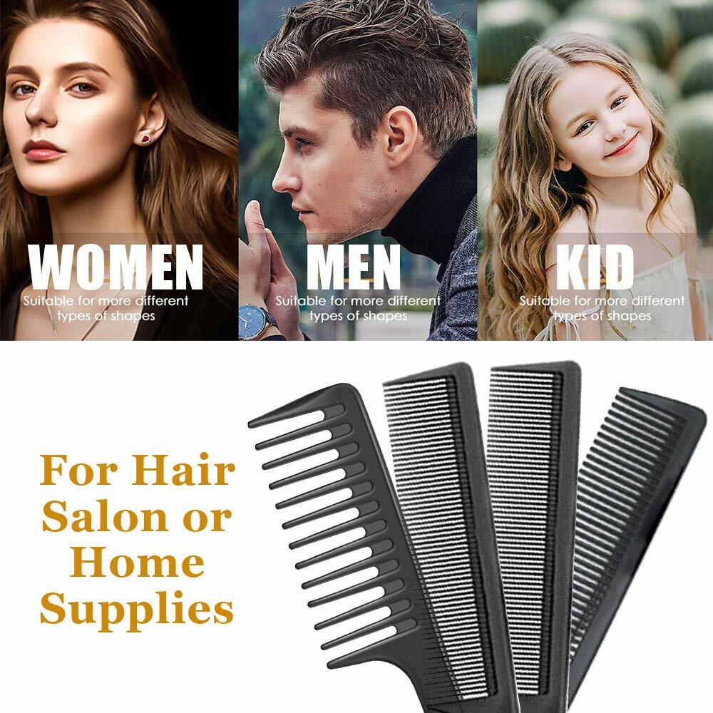 Anti-Static Heat-Resistant Hair Comb Set for All Hair Types - 4 Pack