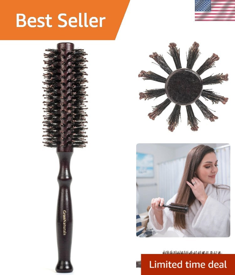 Eco-Friendly 1.75 Inch Round Hair Brush for All Hair Types - Detangling & Styling