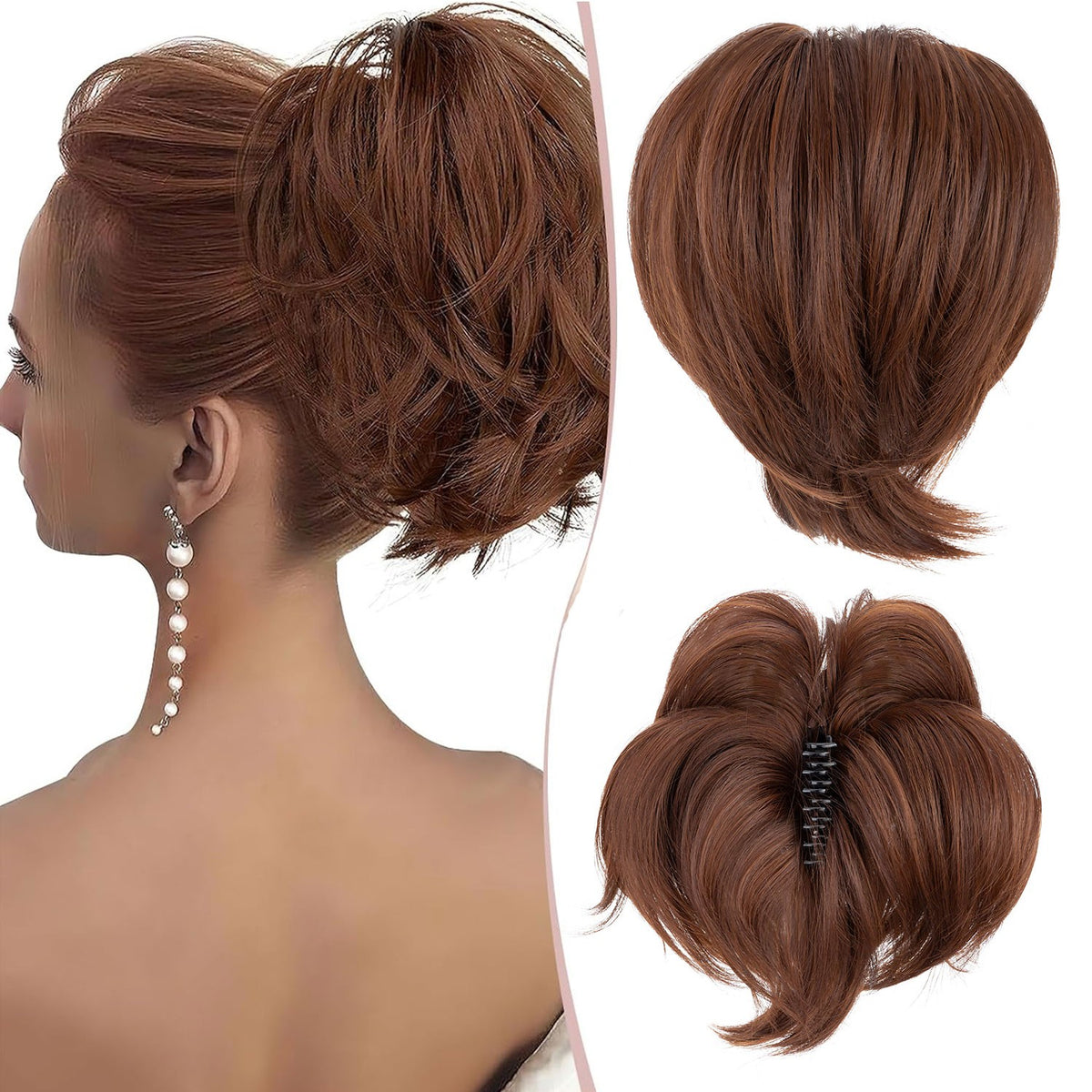 Thick 95G Clip-In Ponytail Hair Extensions - Curly Wavy Natural Look