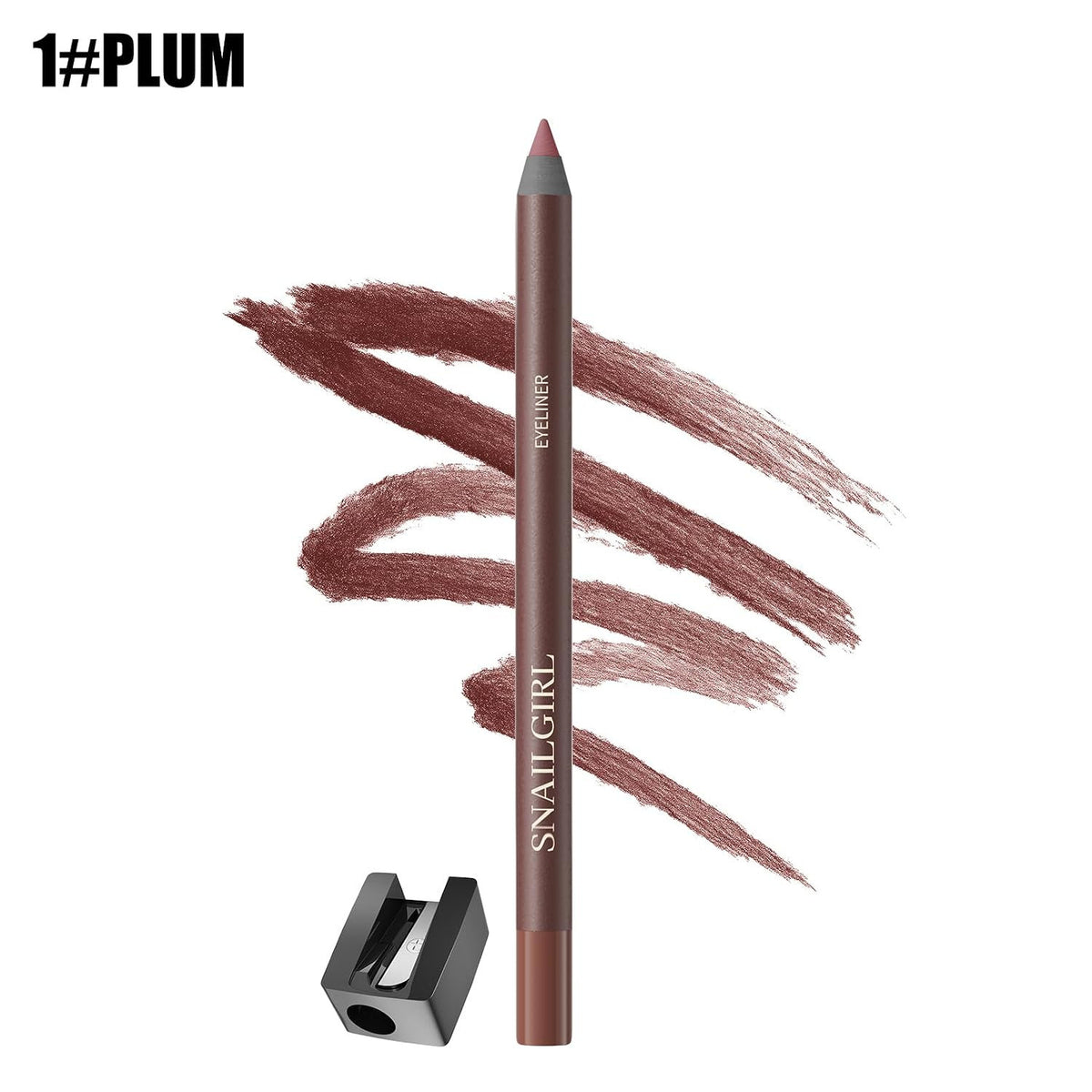 Waterproof Long Lasting Eyeliner Pencil - Smudge-Proof Plum Eye Makeup