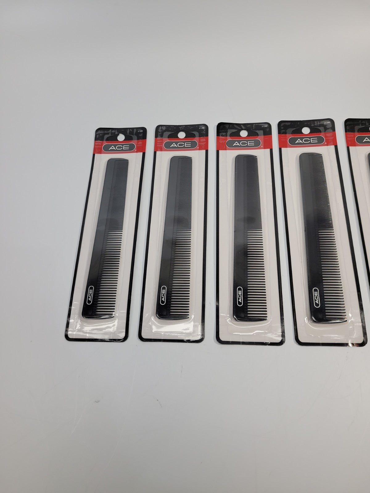 All Purpose Hair Comb Set - 6 Black Styling Combs for All Hair Types