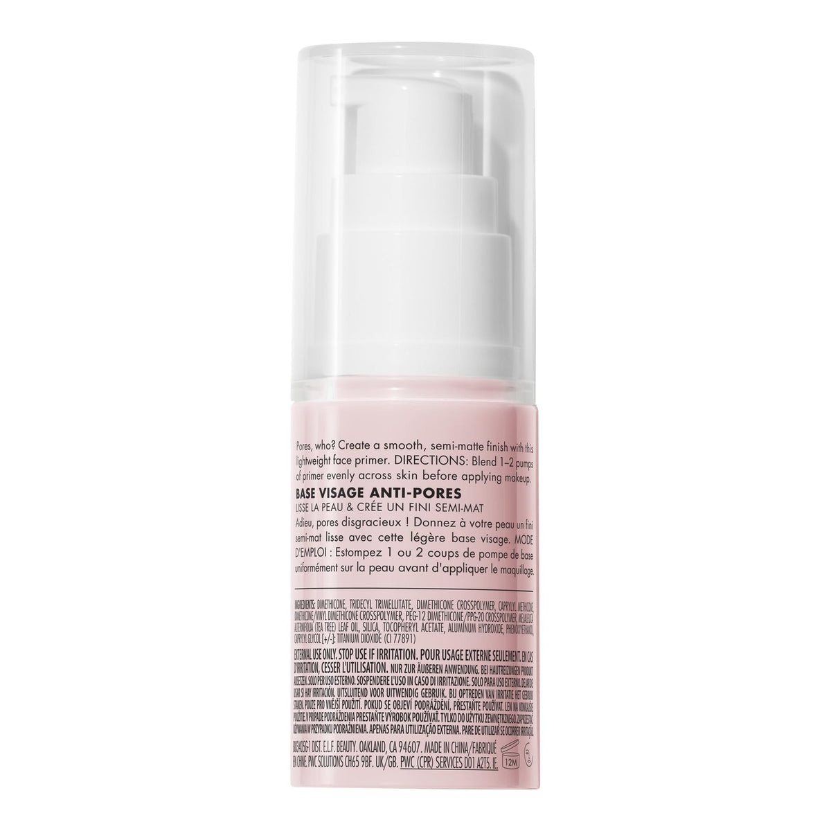 E.L.F. Poreless Face Primer - Matte Makeup Base for Minimized Pores & Shine